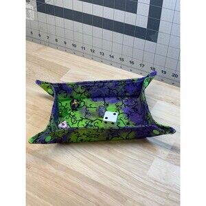 Snap-Up Dice Tray – Foldable Fabric Tray for TTRPGs - Spider Miasma